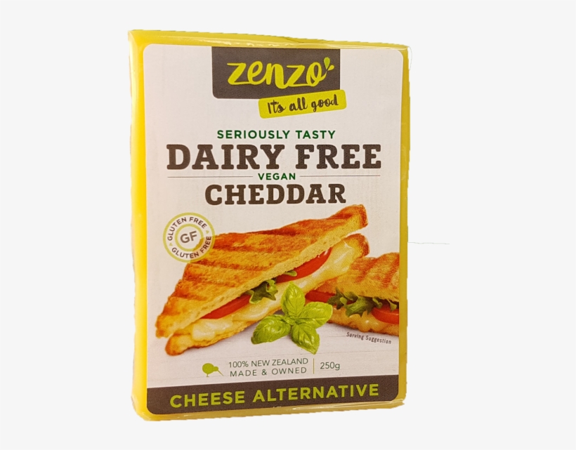 Zenzo Vegan Cheddar Cheese 250g, transparent png #7237684