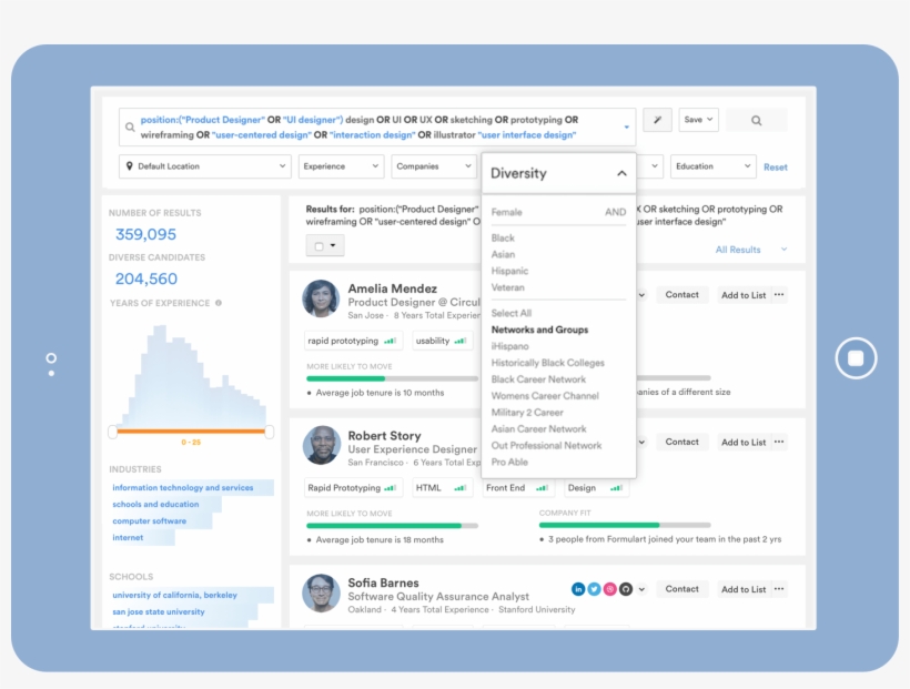 Entelo's Diverse Candidate Search Function, transparent png #7238516