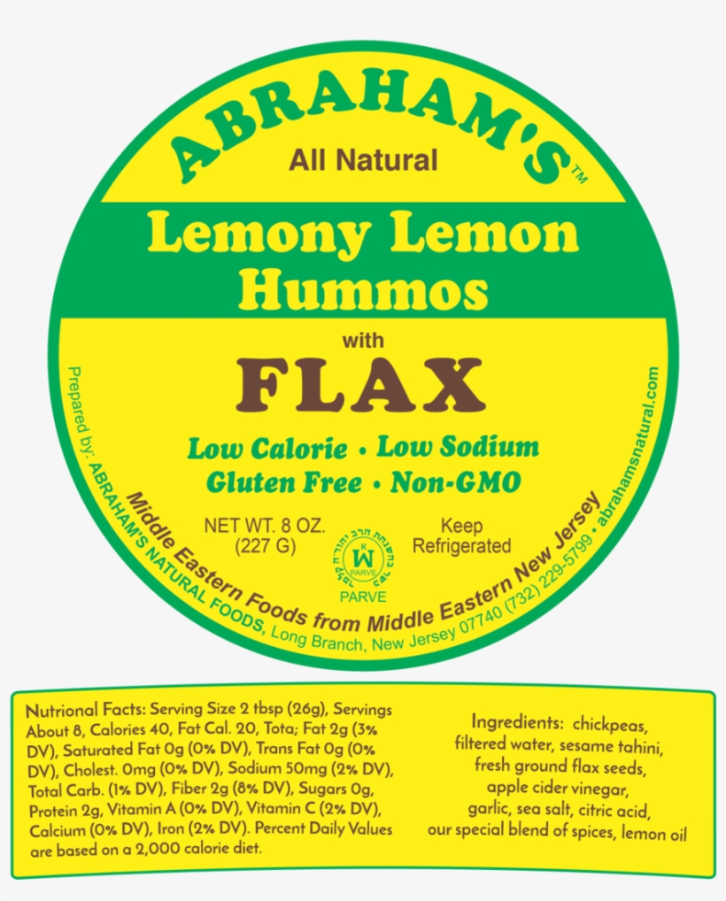 Lemon Flax With Side Label, transparent png #7241180