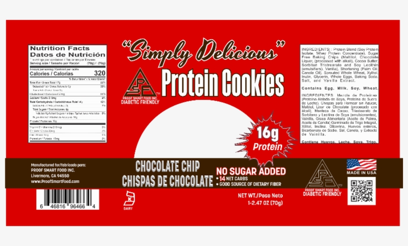 Simply Delicious No Added Sugar Protein Cookies With, transparent png #7241723