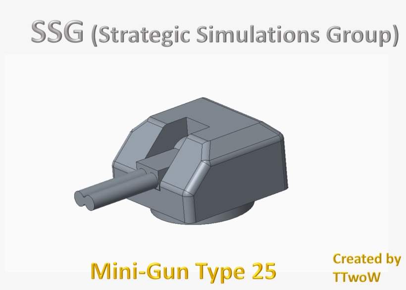Mini-gun Type 25 For Lego, transparent png #7243579