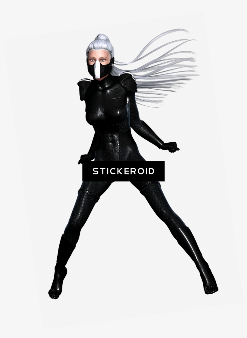 Woman Ninja Black Leather Suit, transparent png #7246772