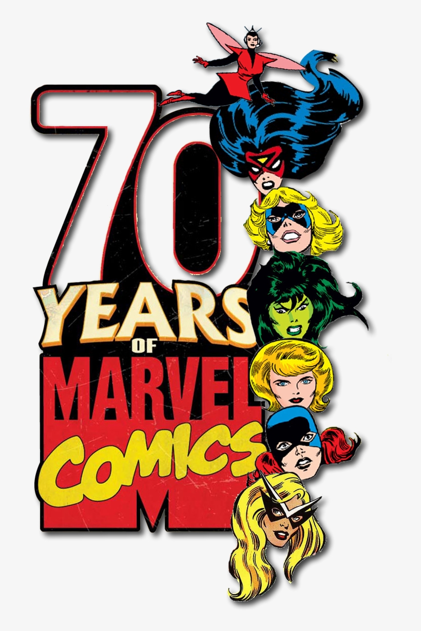 Marvel Comics 70th Anniversary Logo Super Heroines, transparent png #7248751