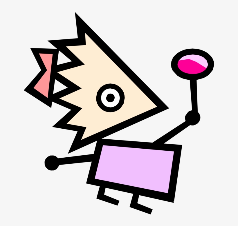 Vector Illustration Of Modern Art Kid Blows Bubbles, transparent png #7249097