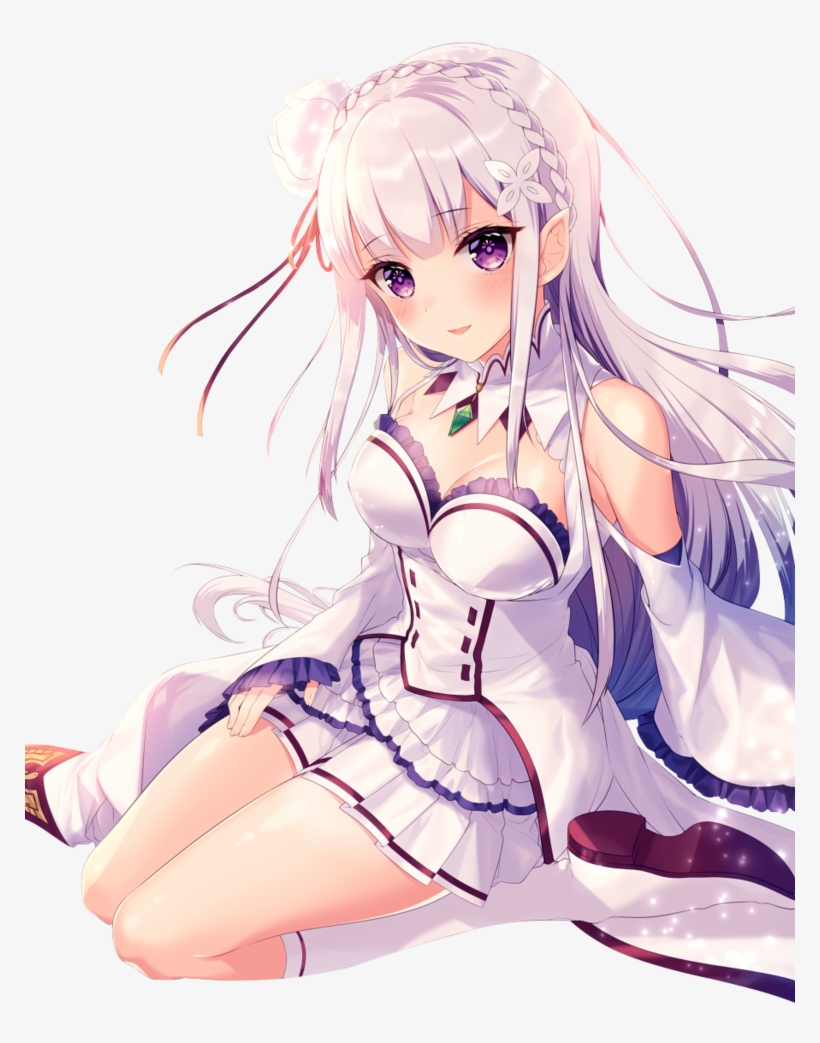 Emilia Re Zero Png, transparent png #7252367