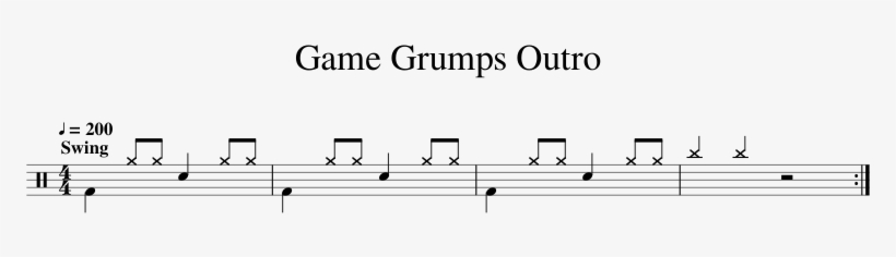Game Grumps Outro Sheet Music 1 Of 1 Pages, transparent png #7253333