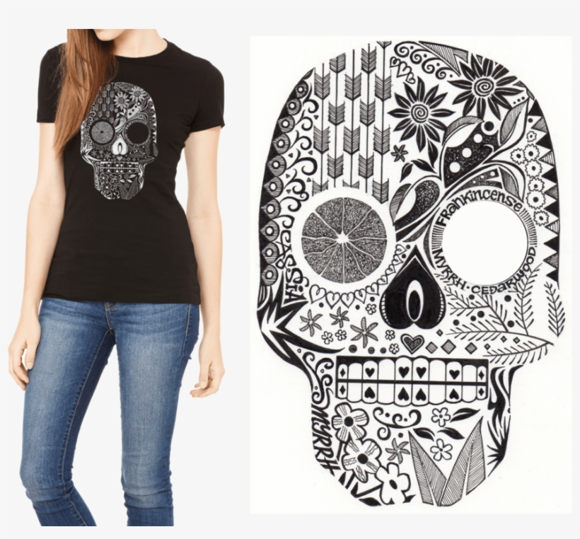 Hand Drawn Sugar Skull, transparent png #7256273