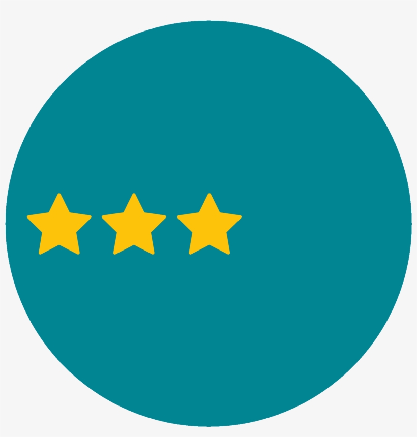 Three Of Five Stars Icon, transparent png #7256661