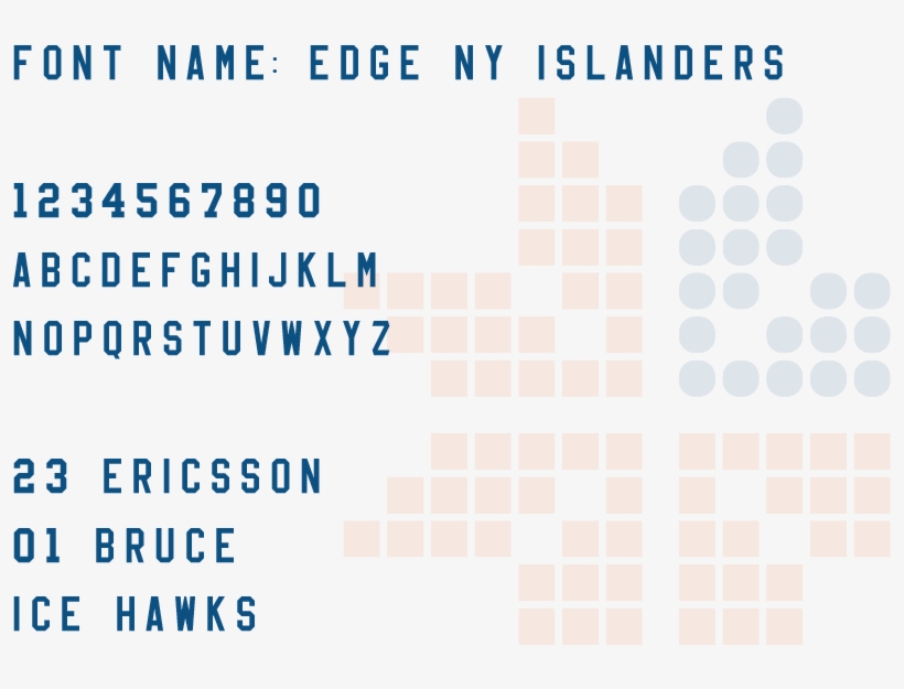 X Ice Hockey Jerseys Font Edge Ny Islanders, transparent png #7261123