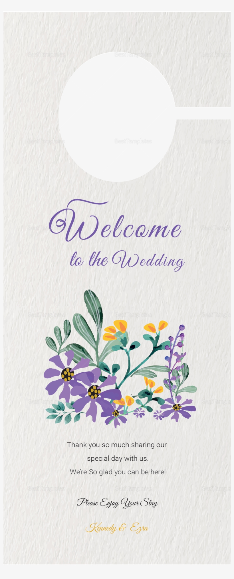 Garden Wedding Door Hanger, transparent png #7263056