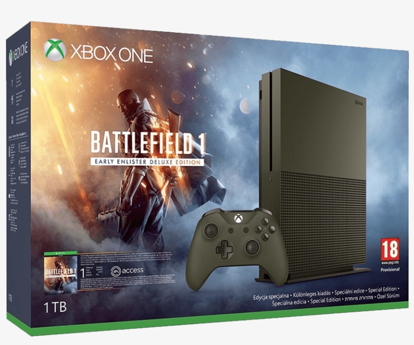 Xbox One S 1tb Bf1 Special Edition, transparent png #7263146