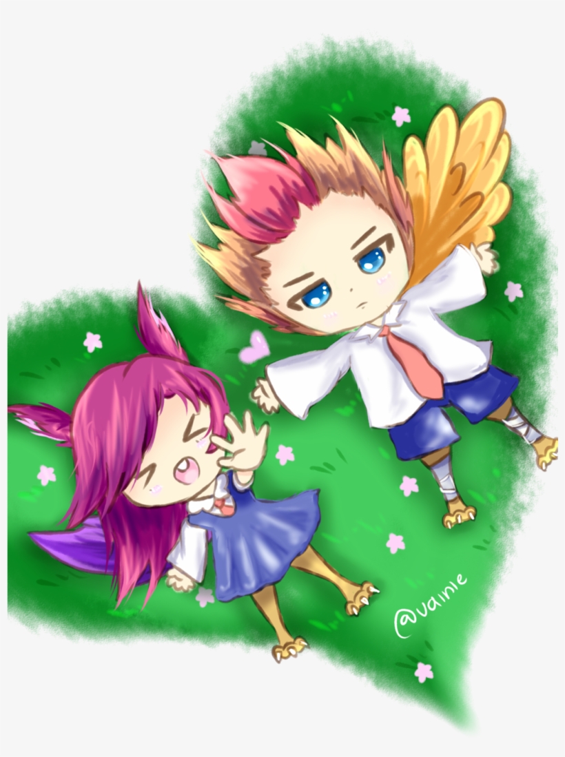 Xayah And Rakan By Vainiearts, transparent png #7264906