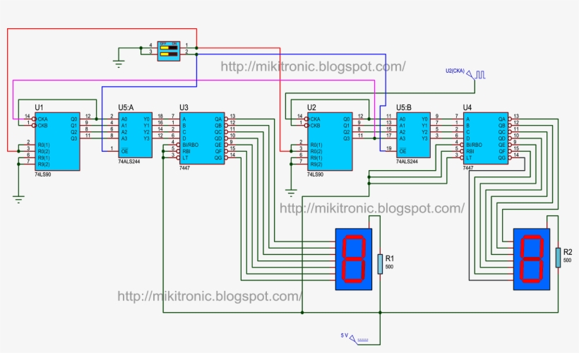 Diagrama Del Contador 00 A 99 Con Triestado, transparent png #7268227