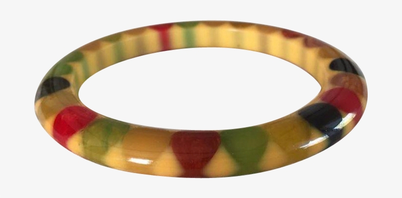 Vintage Bakelite Bangle Bracelet Multicolored Bowties, transparent png #7269999