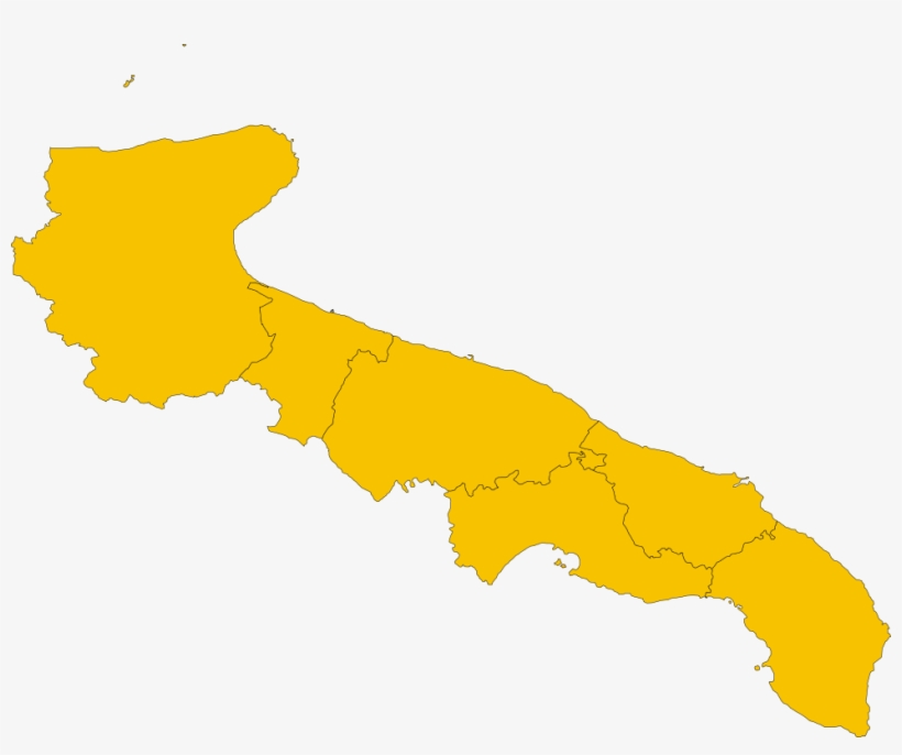 Map Of Region Of Apulia, Italy, transparent png #7270211