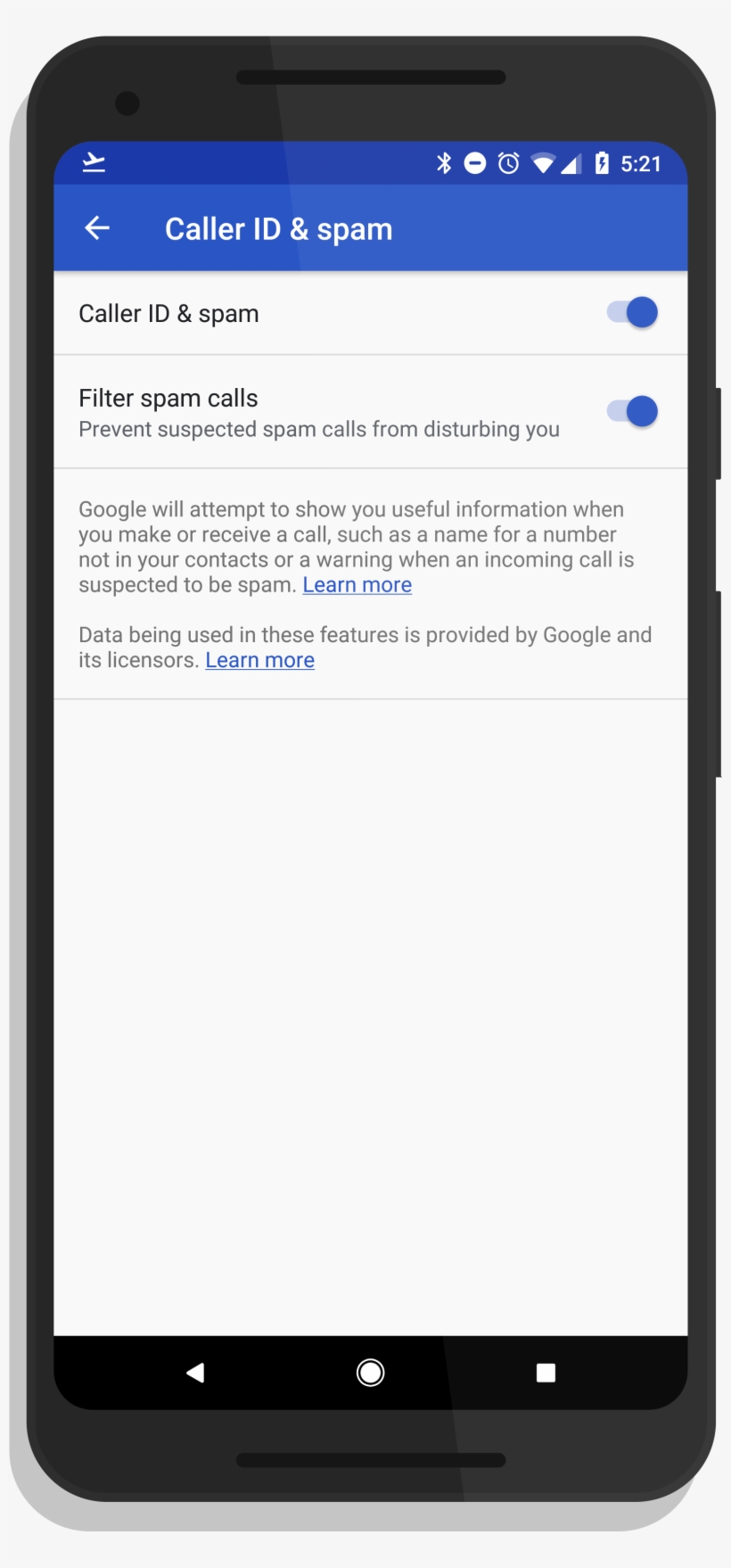Spam Call Filtering To Voicemail In Google Phone, transparent png #7277047