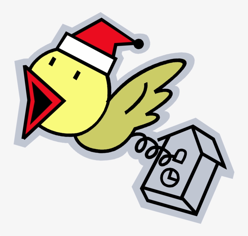 Vector Illustration Of Cuckoo Clock Chimes Time At, transparent png #7277691