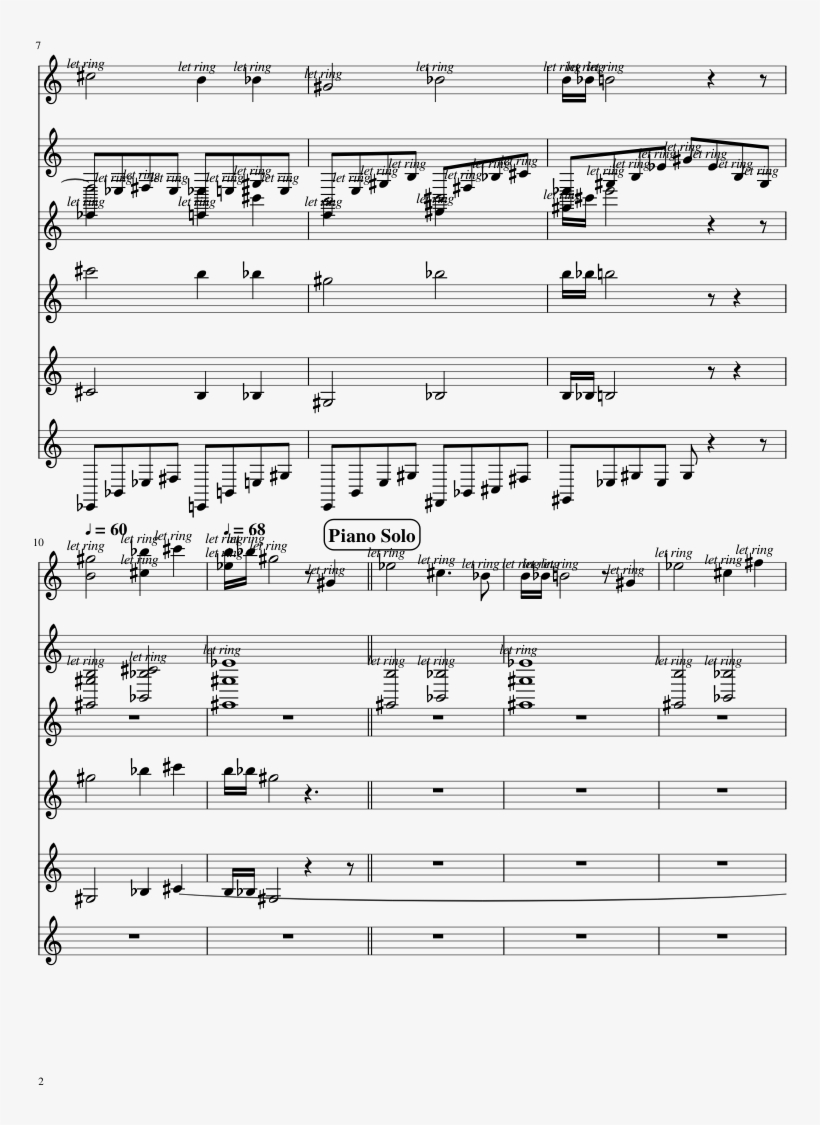 Metro Last Light Sheet Music 2 Of 5 Pages, transparent png #7279632