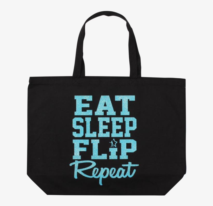 Eat Sleep Flip Repeat Tote Bag, transparent png #7287764