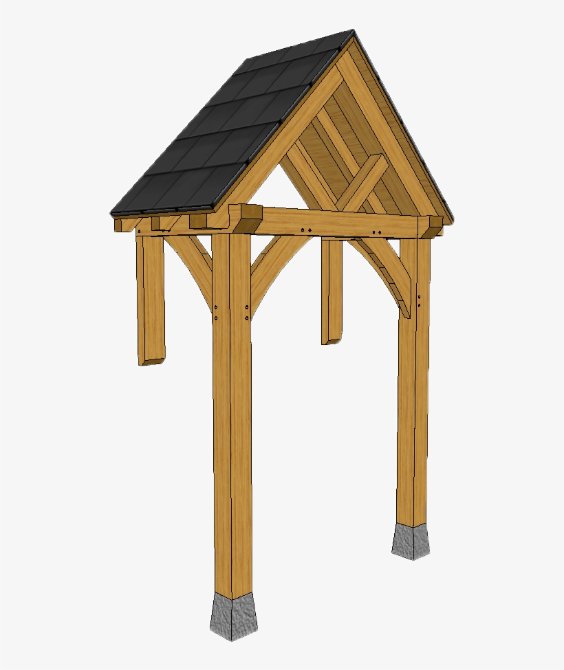 2 Post Porch A18 B Small Straight Truss Braces, transparent png #7288053