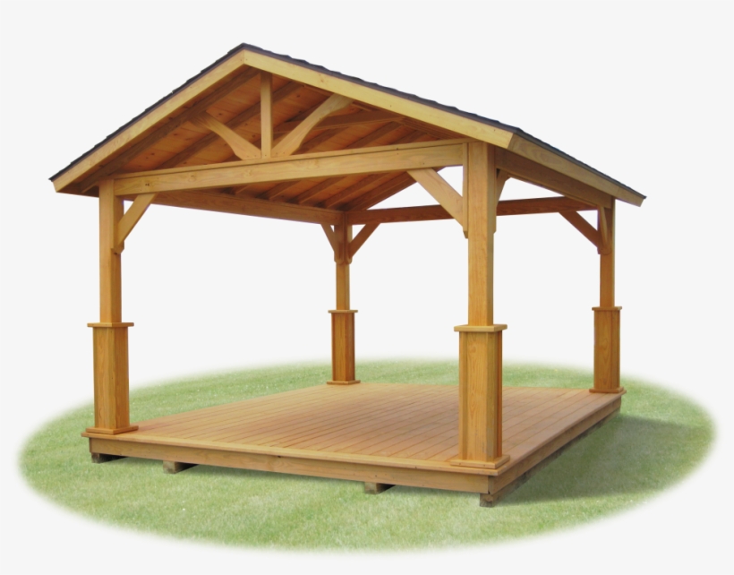 Vinyl Pavilion With Savannah Posts, Open Gable Ends,, transparent png #7288243