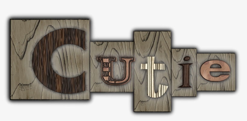 Wooden Cutie Block Letters Freebie, transparent png #7288398