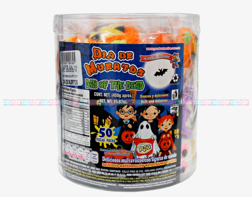 Risa Malvavisco Dia De Muertos Surtido 12/50 Productos, transparent png #7293383