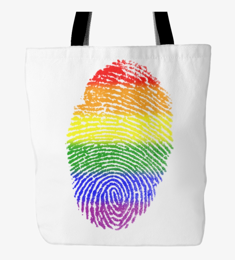 Pride Lgbt Fingerprint White Tote Bag, transparent png #7294638