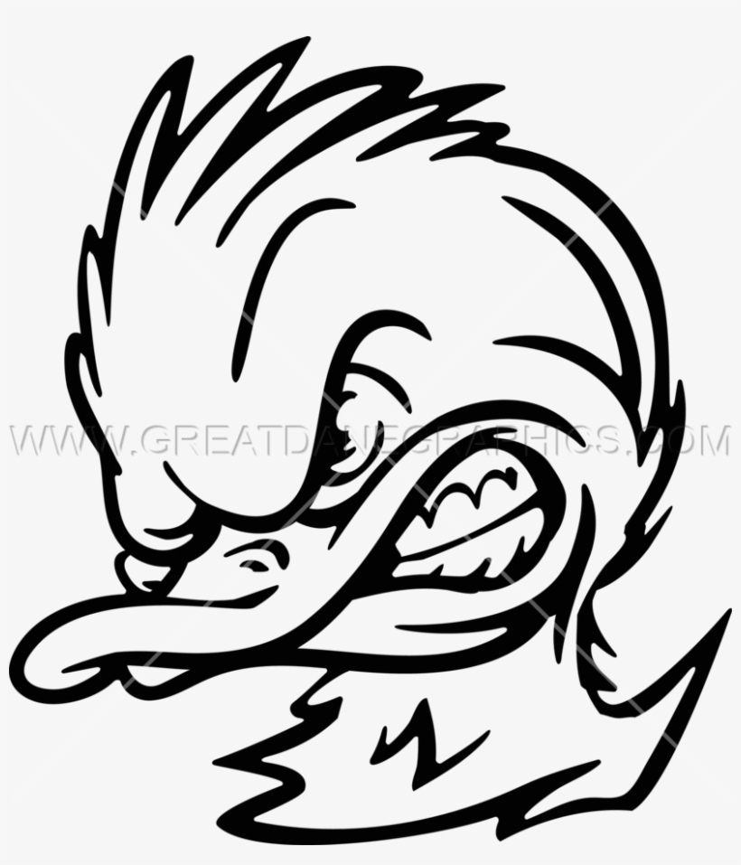 Graphic Black And White Stock Duck At Getdrawings Com - Mean Duck Clip Art, transparent png #730182