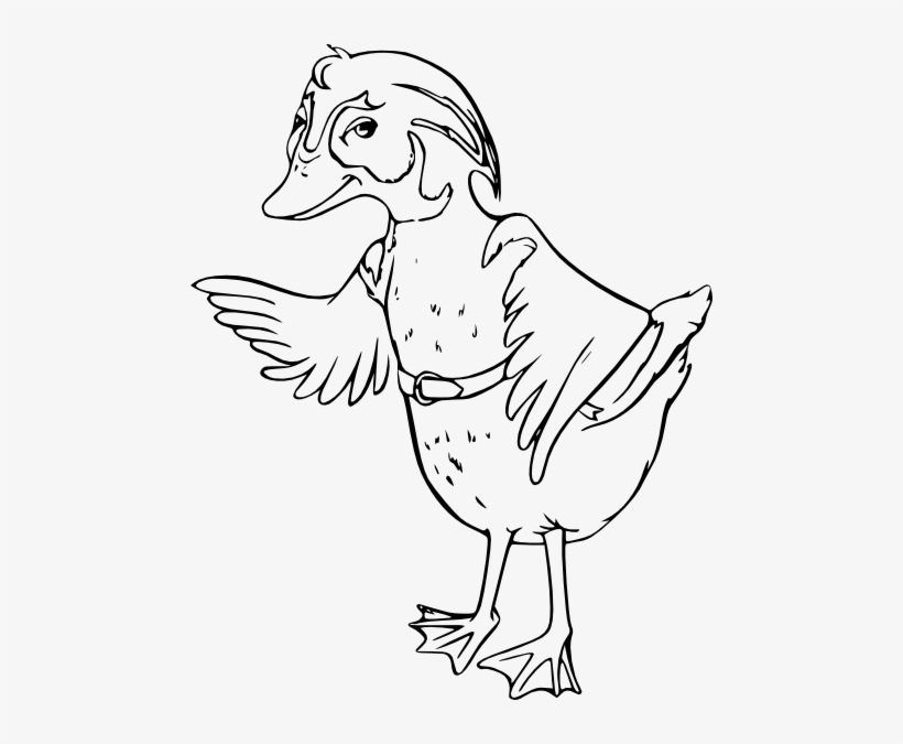Duck Outline Black And White - Duck, transparent png #730413