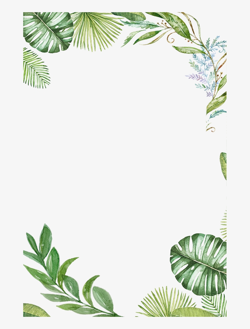 Plants Tropical Jungle Leaves - Tropical Leaves Frame Png, transparent png #730707