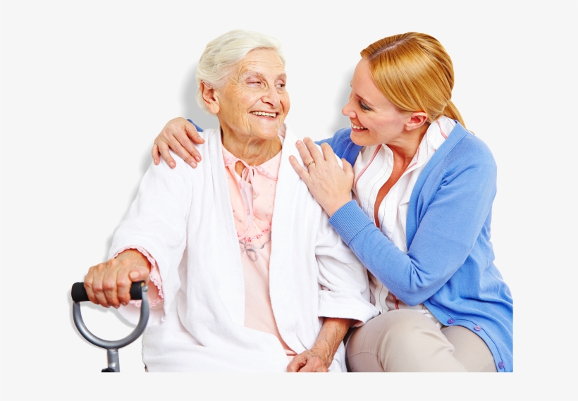 An Elderly And A Nurse - Nurse With Patient Png, transparent png #730916