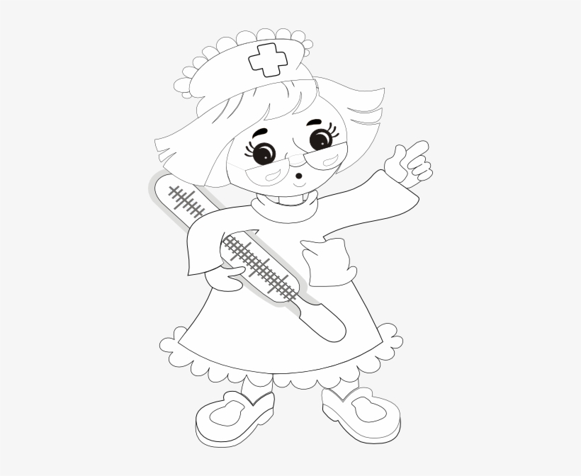 How To Set Use Cartoon Nurse Svg Vector, transparent png #731118
