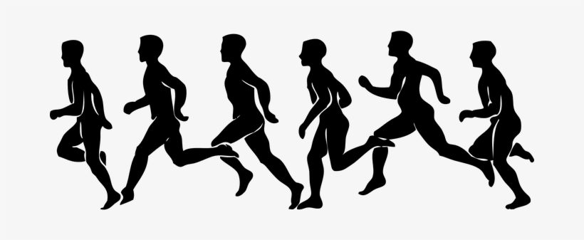 Runners Silhouette People Running Men Boys - Cross Country Png, transparent png #732705