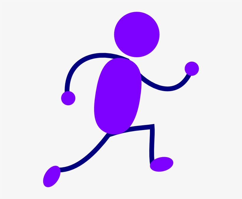 Purple Running Man Clip Art At Clker - Running Man Clipart, transparent png #732788