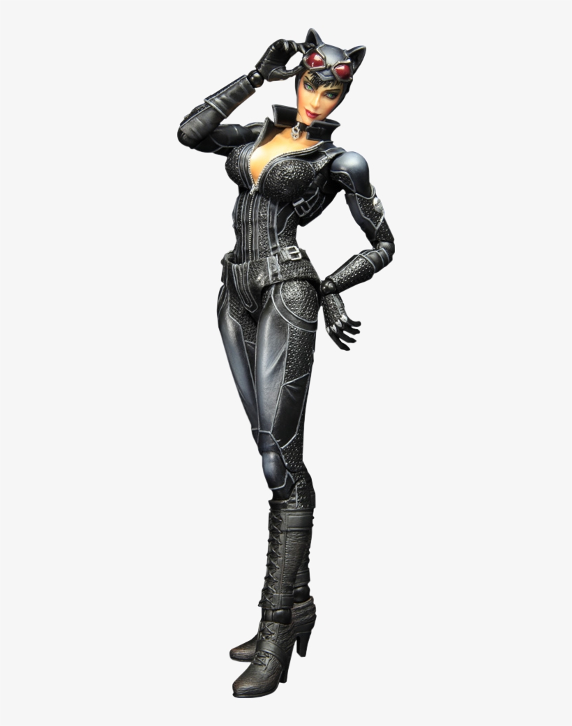 Catwoman- Arkham City Collectible Figure - Batman Arkham City Play Arts Kai Catwoman Action Figure, transparent png #732807