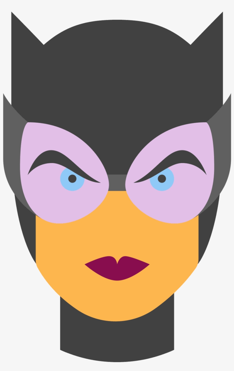 Catwoman Icon In Flat Style - Catwoman, transparent png #732837