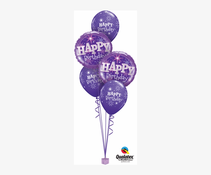 Birthday Purple Sparkle Bouquet At London Helium Balloons - Lavender Unicorn Birthday Party Balloon Bouquet, Purple, transparent png #733752