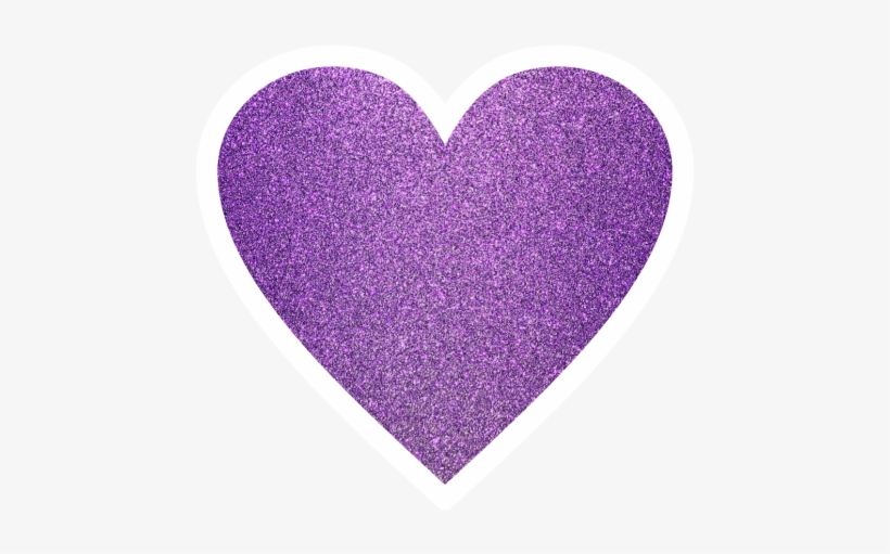 Clipart Transparent Stock Ftestickers Heart Glitter - Cute Glitter Purple Heart, transparent png #733773
