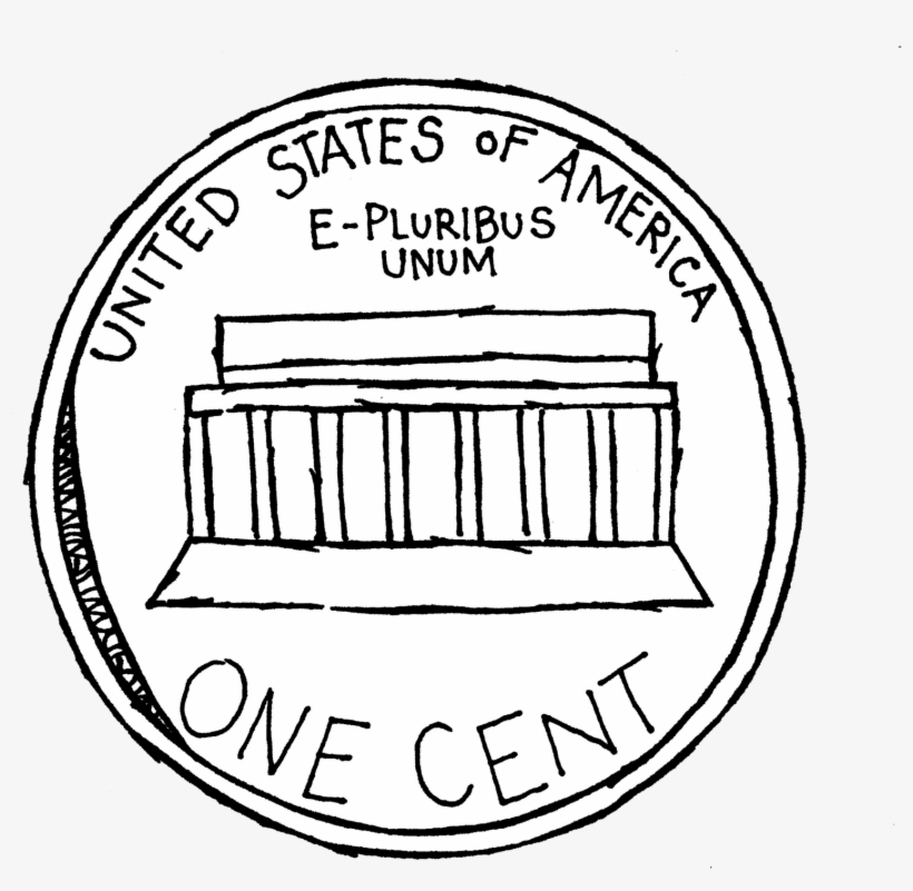 28 Collection Of Back Of Penny Clipart - Cent Clipart, transparent png #735621