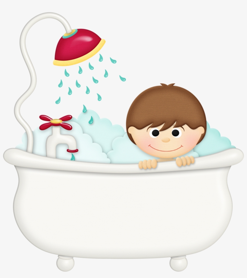 Bath Drawing Baby Tub Clipart Black And White Library - Bath Time Clip Art, transparent png #735692