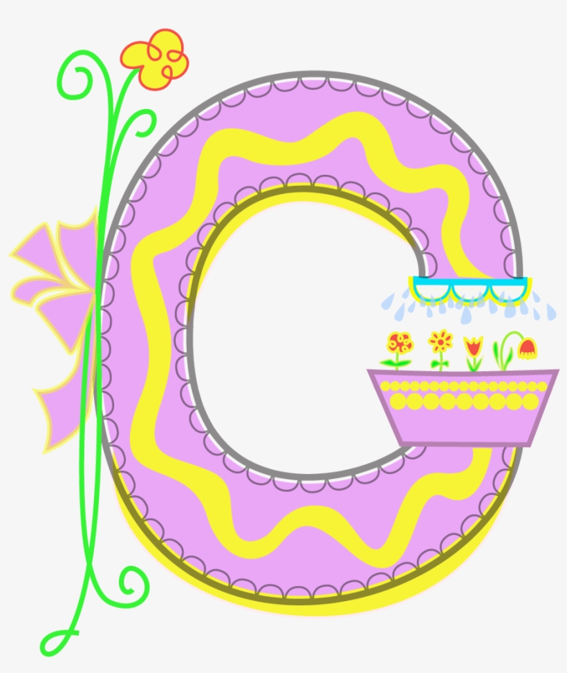 Monogram Of The Letter G With Flowers “ - Circle, transparent png #735712