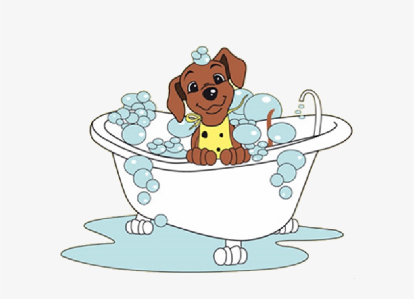 Dog In Bathtub Clip Art - Dog In Bath Clipart, transparent png #735809