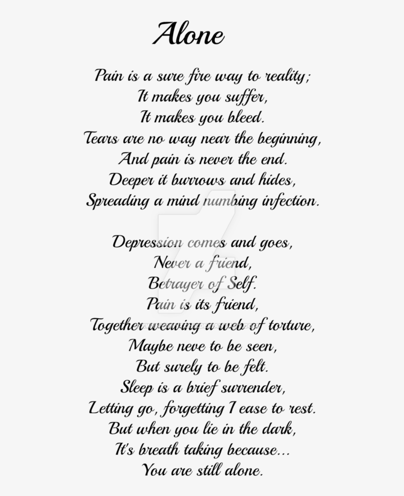 Alone Quotes Free Png Image - Document, transparent png #736074