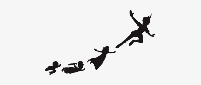 Transparent Shadows Peter Pan - Peter Pan Flying Silhouette, transparent png #736305