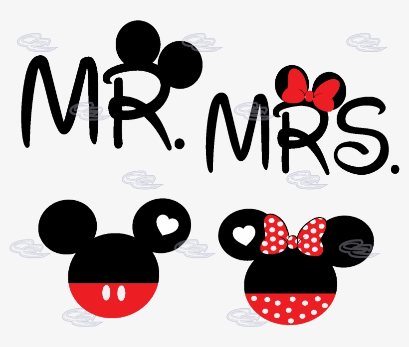 Mickey Minnie Mouse Head Mr Mrs With Big Ears Mr Mrs Mickey Mouse Free Transparent Png Download Pngkey