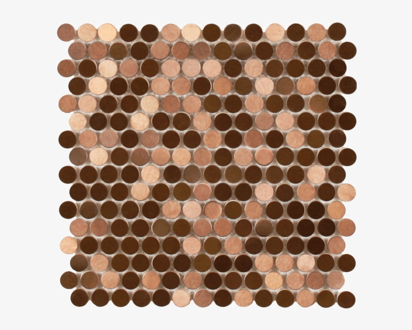 Brushed Copper Rounds Metal Mosaic Tile, transparent png #736465