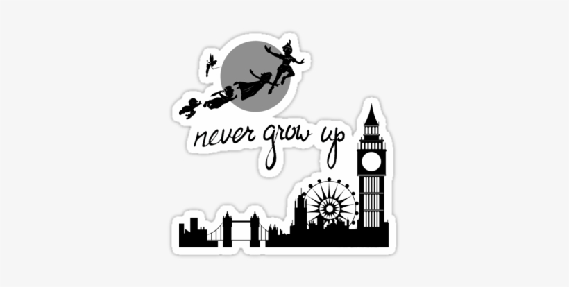 Banner Stock Boy Svg Never Grow Up - Wall Decal, transparent png #736600