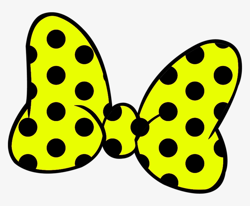 Minnie Yellow Bow - Yellow Minnie Mouse Bow, transparent png #736603