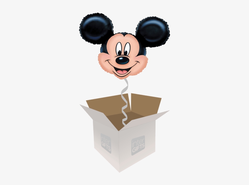 24″ Mickey Mouse Head - Mickey Mouse Head Shaped Supershape Foil Balloon, transparent png #736939